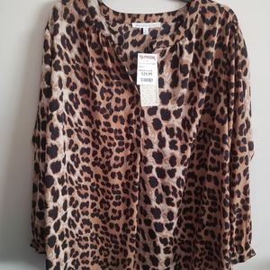 Cheetah print blouse